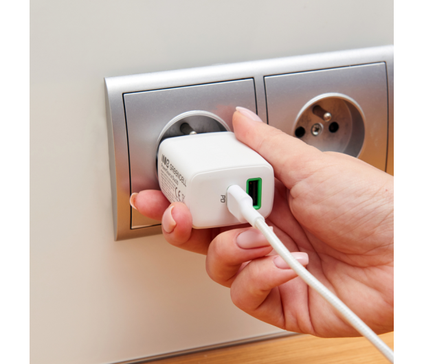 Green Cell PowerSource Duo30 30W USB-C USB-A Power Delivery biały - 1528925 - zdjęcie 4
